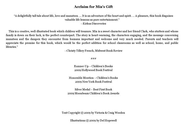MIA'S GIFT: A Muzzles the Manatee Story (signed edition) - Image 4