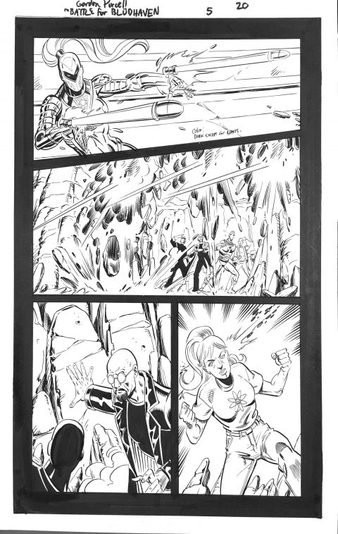 Battle For Bludhaven #5, pg 20 Gordon Purcell & Jimmy Palmiotti – Original Art | PaperFilms