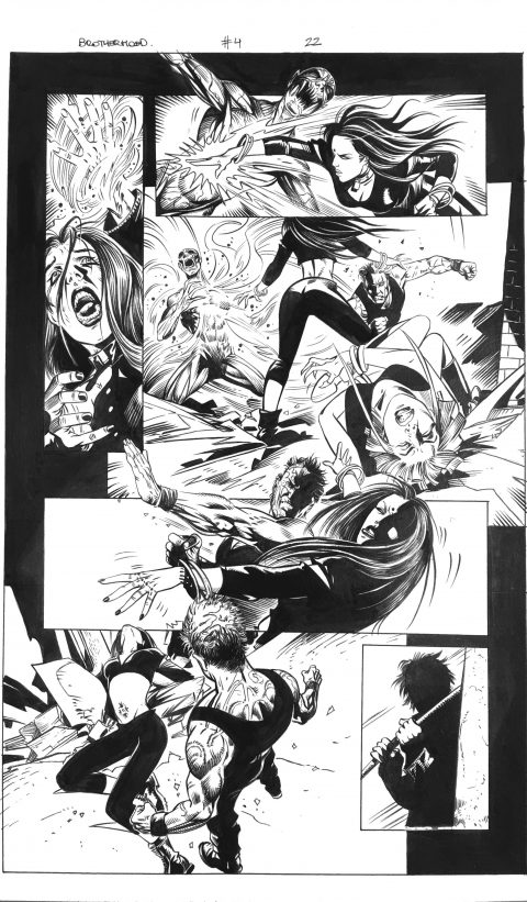 Brotherhood #4, pg 22 Leonardo Manco & Jimmy Palmiotti – Original Art | PaperFilms