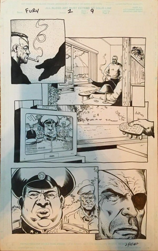 Fury #2, pg 9 Darick Robertson & Jimmy Palmiotti - Original Art