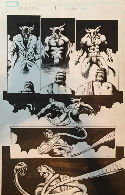 Hercules #1, pg. 21 Mark Texeira & Jimmy Palmiotti – Original Art | PaperFilms