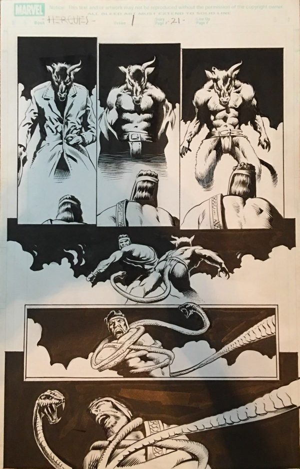 Hercules #1, pg. 21 Mark Texeira & Jimmy Palmiotti - Original Art