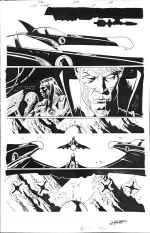 JSA Classified #13, pg. 14 Paul Gulacy & Jimmy Palmiotti - Original Art