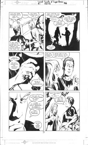 JLA: Secret Society of Super-Heroes #1, pg. 36 Mike McKone & Jimmy Palmiotti - Original Art