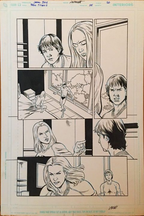 Teen Titans #55, pg. 20 Jamal Igle & Jimmy Palmiotti – Original Art | PaperFilms