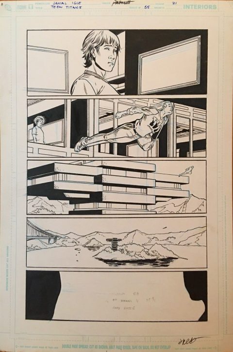 Teen Titans #55, pg. 21 Jamal Igle & Jimmy Palmiotti – Original Art | PaperFilms
