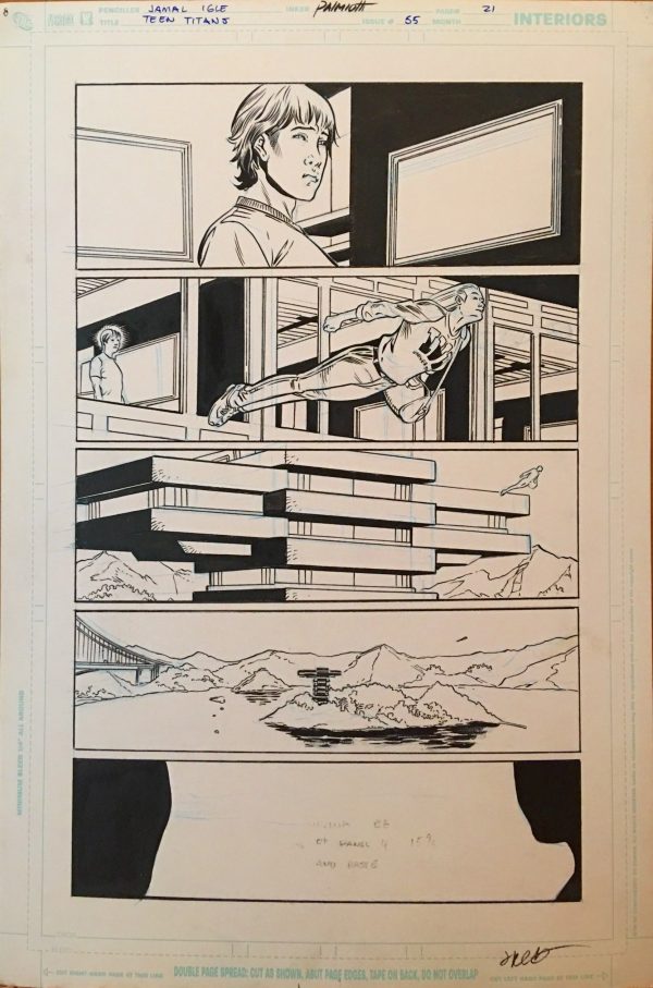 Teen Titans #55, pg. 21 Jamal Igle & Jimmy Palmiotti - Original Art