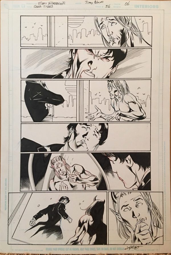 Teen Titans #56, pg. 6 Eddy Barrows & Jimmy Palmiotti - Original Art