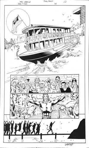 Teen Titans #56, pg. 7 Eddy Barrows & Jimmy Palmiotti - Original Art