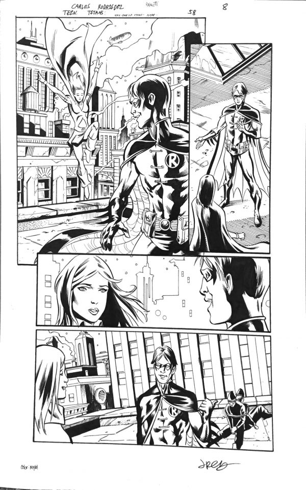 Teen Titans #58, pg. 8 Carlos Rodriguez & Jimmy Palmiotti - Original Art
