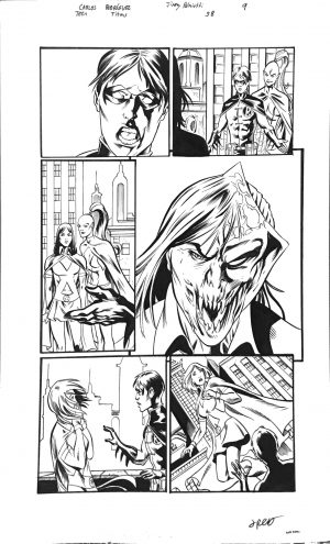 Teen Titans #58, pg. 9 Carlos Rodriguez & Jimmy Palmiotti - Original Art