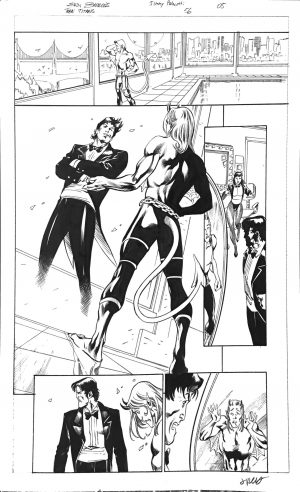 Teen Titans #56, pg. 5 Eddy Barrows & Jimmy Palmiotti - Original Art
