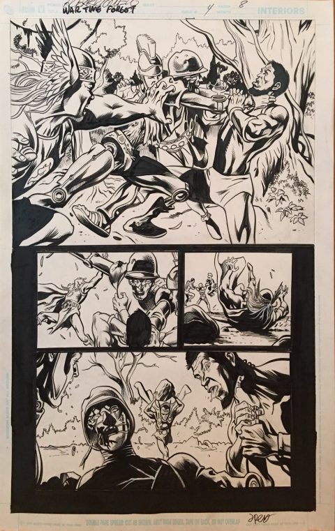 The War That Time Forgot #4, pg. 8 Al Barrionuevo & Jimmy Palmiotti – Original Art | PaperFilms