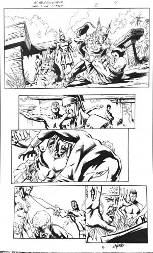 The War That Time Forgot #2, pg. 4 Al Barrionuevo & Jimmy Palmiotti - Original Art