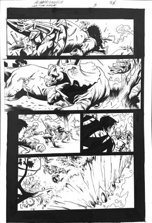 The War That Time Forgot #3, pg. 21 Al Barrionuevo & Jimmy Palmiotti - Original Art