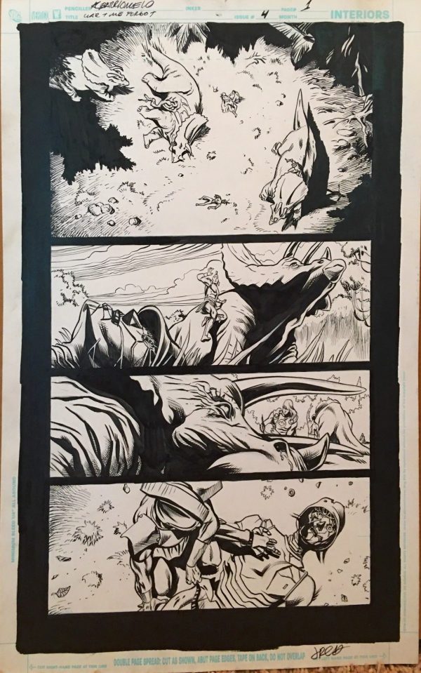 The War That Time Forgot #4, pg. 1 Al Barrionuevo & Jimmy Palmiotti - Original Art