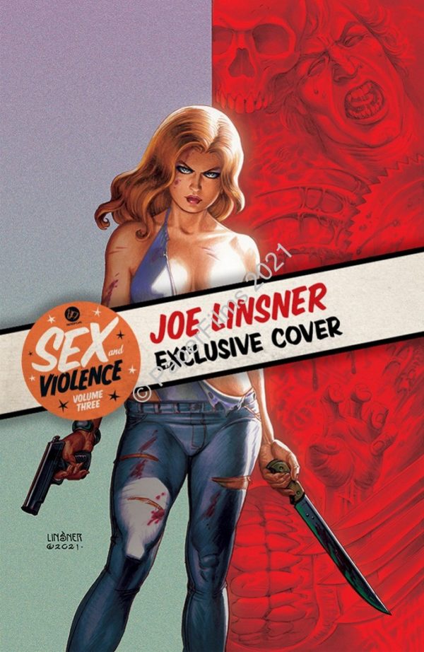SEX & VIOLENC: VOL. 3 JOE LINSNER COVER - PAPERFILMS EXCLUSIVE (UNSIGNED)
