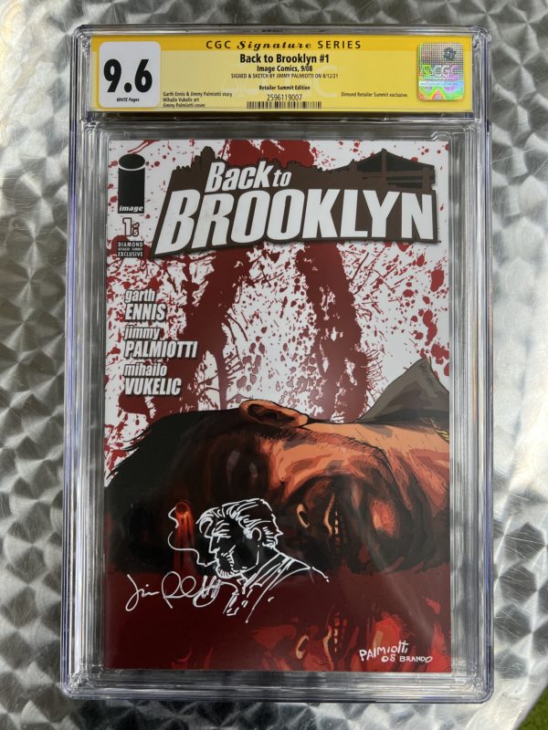BACK TO BROOKLYN #1 - DIAMOND EXCLUSIVE - PALMIOTTI REMARQUE - SIGNED CGC 9.6 - Image 2