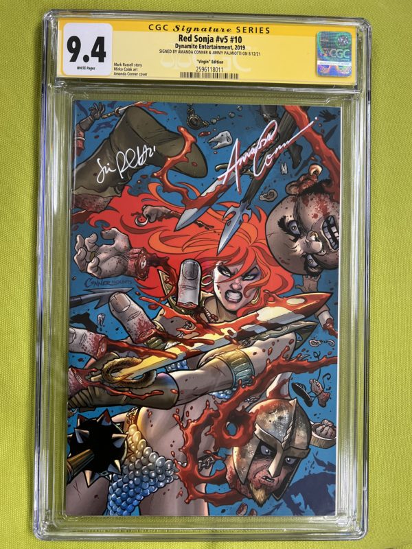 RED SONJA VOL. 5 #10 VIRGIN ART VARIANT - CONNER & PALMIOTTI - SIGNED - CGC 9.4