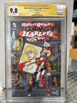 HARLEY QUINN GANG OF HARLEYS #1 - Variant - AMANDA CONNER SKETCH - POWER GIRL A -  CGC 9.8