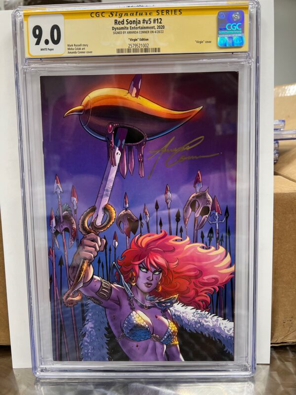 RED SONJA: VOL. 5 #12 - RETAILER VIRGIN VARIANT - AMANDA CONNER SIGNED - CGC 9.0