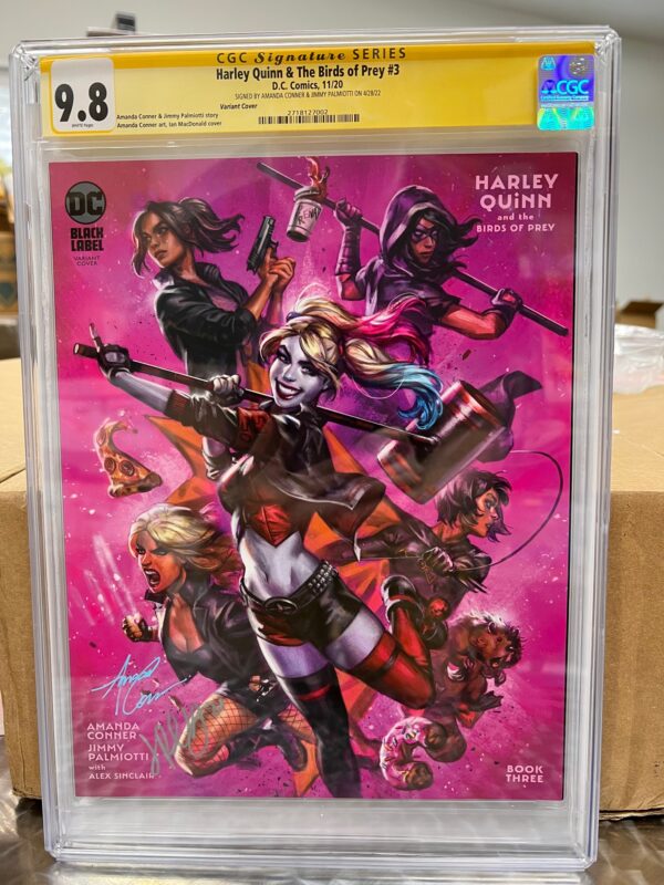 HARLEY QUINN & BIRDS OF PREY #3 - MACDONALD VARIANT COVER - SIGNED - CGC 9.8