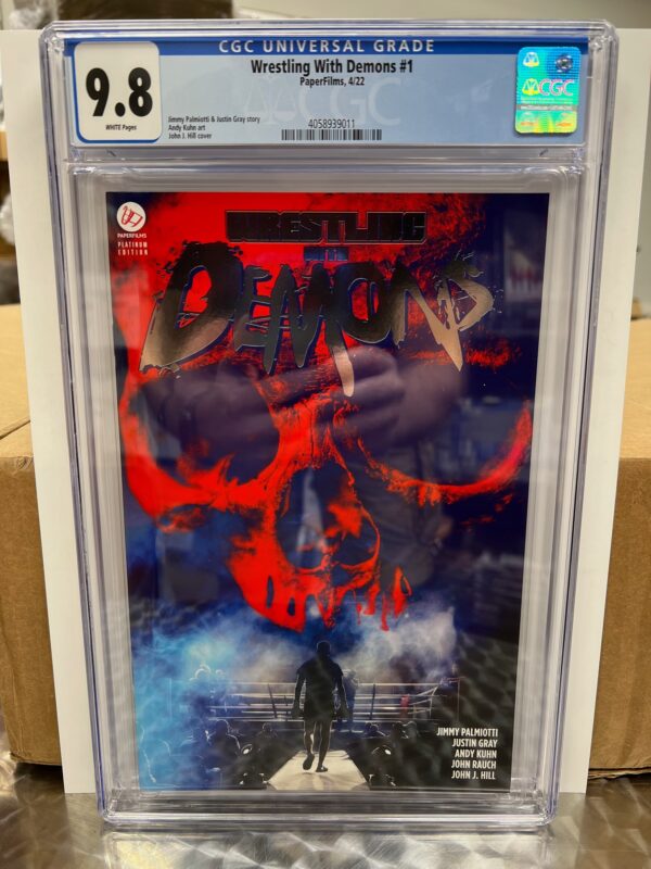 WRESTLING WITH DEMONS - PAPERFILMS EXCLUSIVE COVER - CGC 9.8