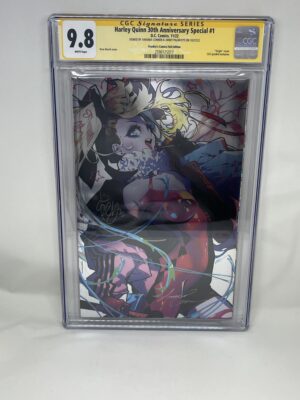 HARLEY QUINN 30TH ANNIVERSARY SPECIAL #1 - FRANKIE'S COMICS FOIL COVER - CGC 9.8 (SIGNED)
