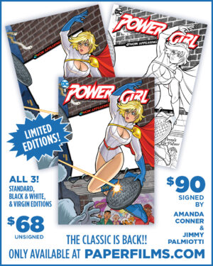 POWER GIRL #1 - PAPERFILMS EXCLUSIVE SKETCH COVER COMPLETE SET