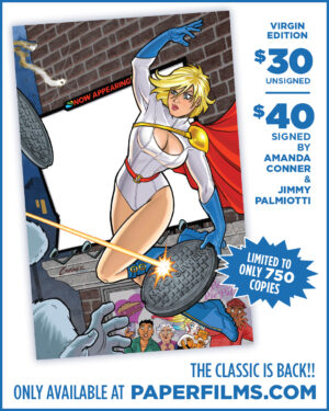 POWER GIRL #1 - PAPERFILMS EXCLUSIVE VIRGIN LOGO SKETCH COVER