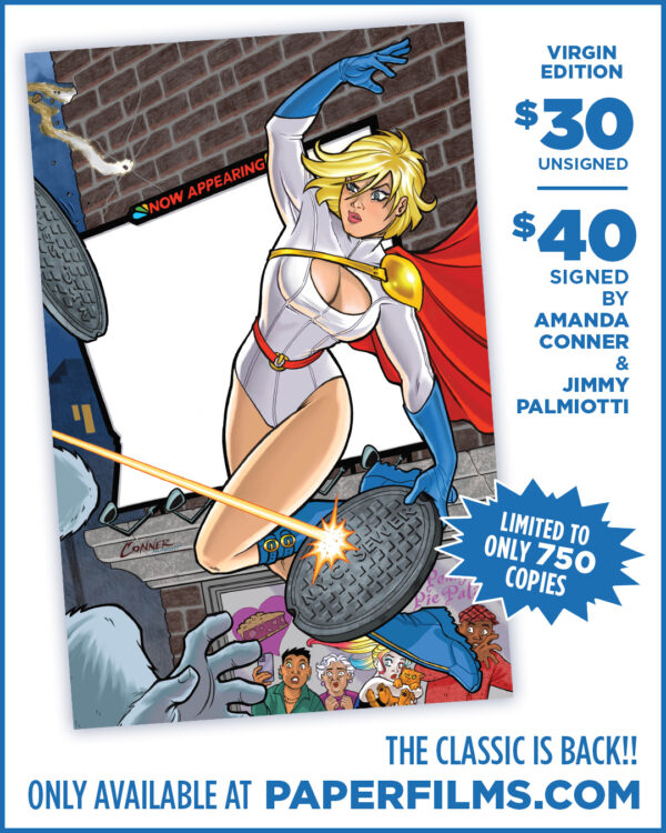 POWER GIRL #1 - PAPERFILMS EXCLUSIVE VIRGIN LOGO SKETCH COVER