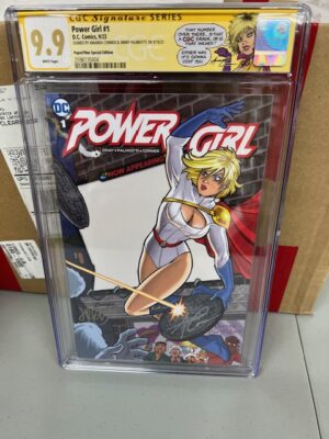POWER GIRL #1 PAPERFILMS EXCLUSIVE STANDARD COVER - SIGNED - CGC 9.9