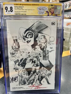 HARLEY QUINN #1 DAN MORA SKETCH VARIANT COVER - CGC 9.8 NYCC 2022 EXCLUSIVE - SIGNED
