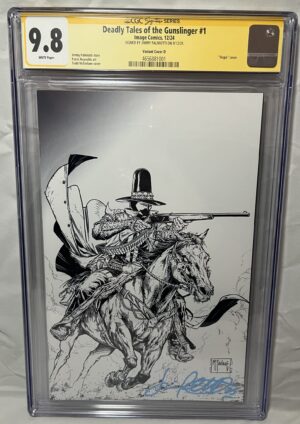 DEADLY TALES OF THE GUNSLINGER #1 (2024) MCFARLANE B/W VARIANT COVER D - CGC 9.8 (SIGNED)
