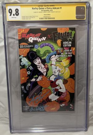 HARLEY QUINN X ELVIRA ASHCAN #1 (2025) - CGC 9.8 (SIGNED)