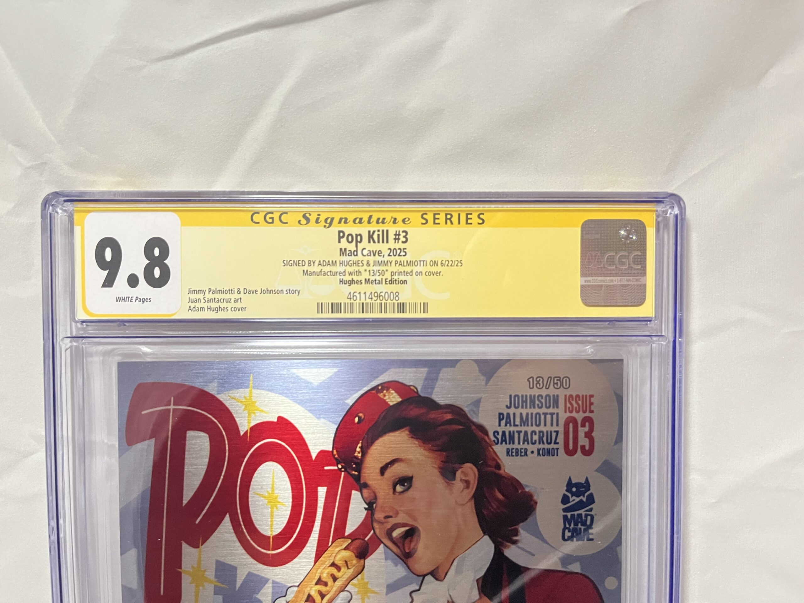 POP KILL #3 (2025) HUGHES METAL EDITION - CGC 9.8 (SIGNED) - Image 3